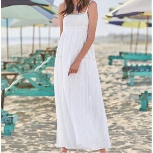 Sundance Light Of Heart White Boho Beach Summer Maxi Dress